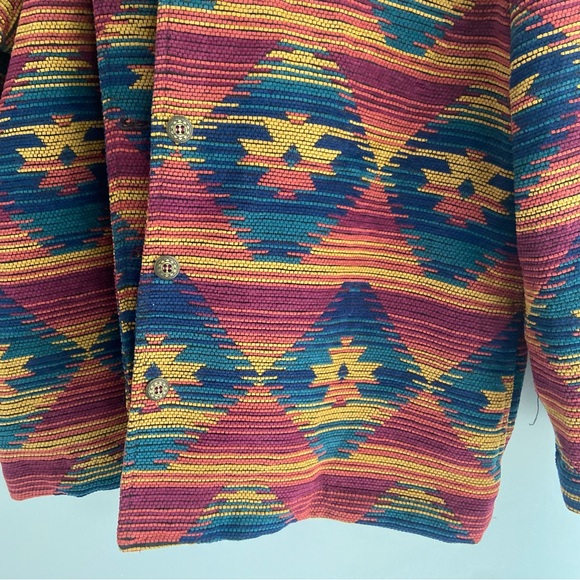 Alfred Dunner Colorful Southwest Print Vintage Jacket - Picture 5 of 8